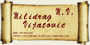 Milidrag Vijatović vizit kartica